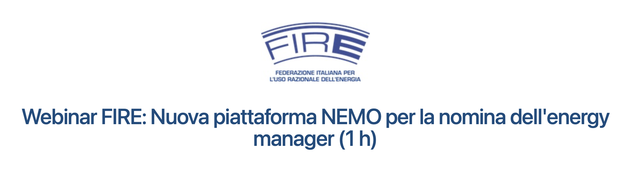 Nuova piattaforma NEMO per la nomina dell'energy manager 